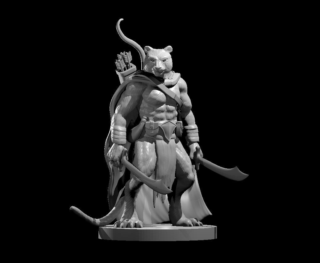 Were Tiger Weretiger Monster Manual 28mm Scale DND D&D Tabletop Mini
