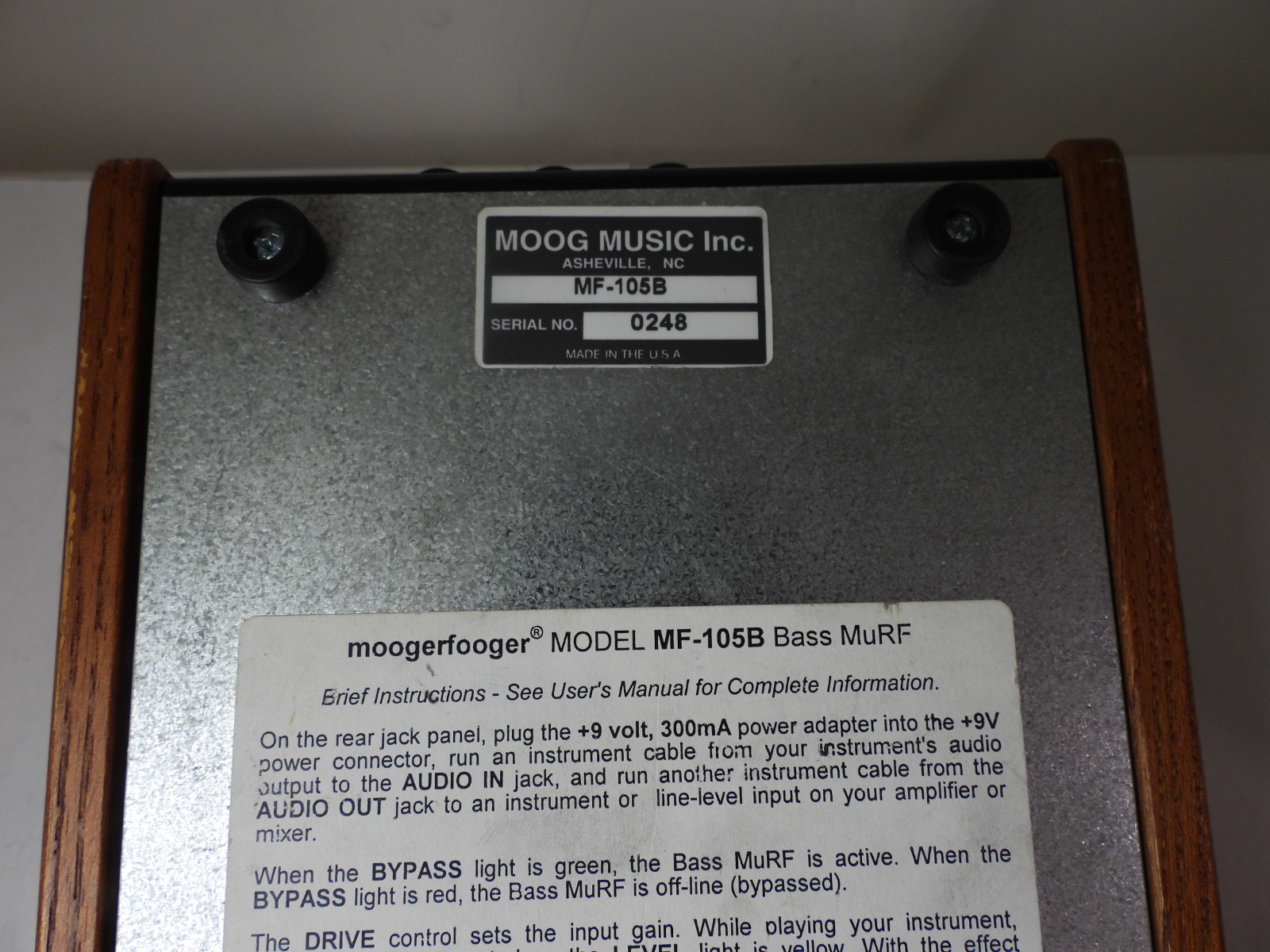 Moog MF-105B Bass Murf Envelope Filter Effects Pedal Moogerfooger