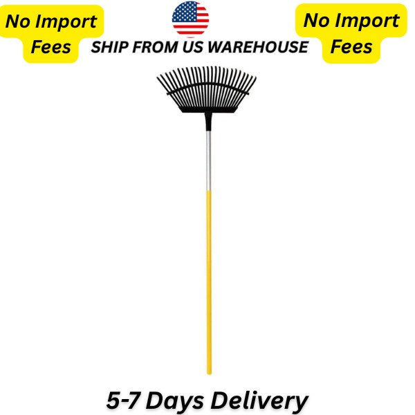 True Temper Lawn Rake 48 in Aluminum Handle Lightweight Durable Steel 25-Tine
