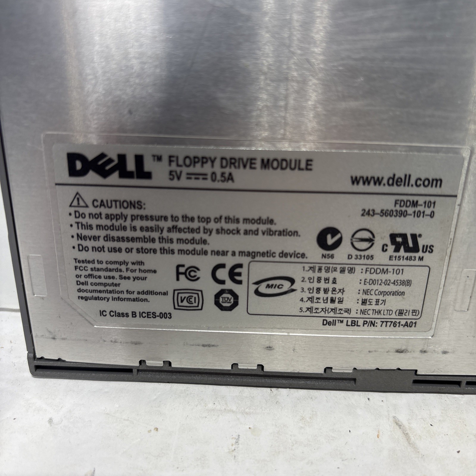 DELL Floppy Drive Module FDDM-101