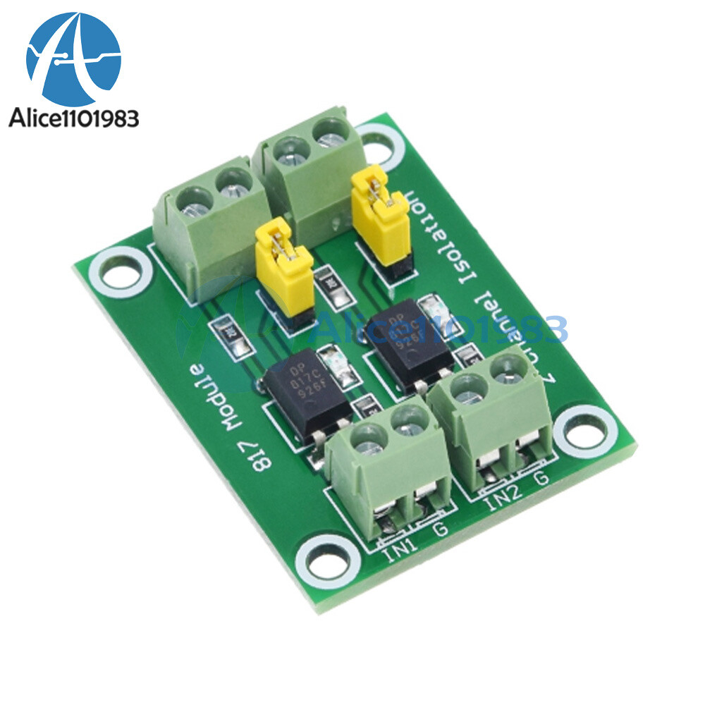 PC817 2-Channel Optocoupler Isolation Board Voltage Converter Adapter Module