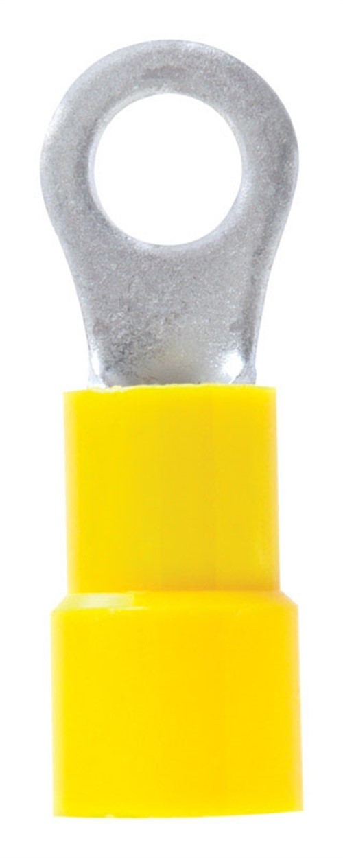 Jandorf 60995 Yellow Copper Vinyl Insulation #10 Stud Ring Terminal 22 to 10 AWG