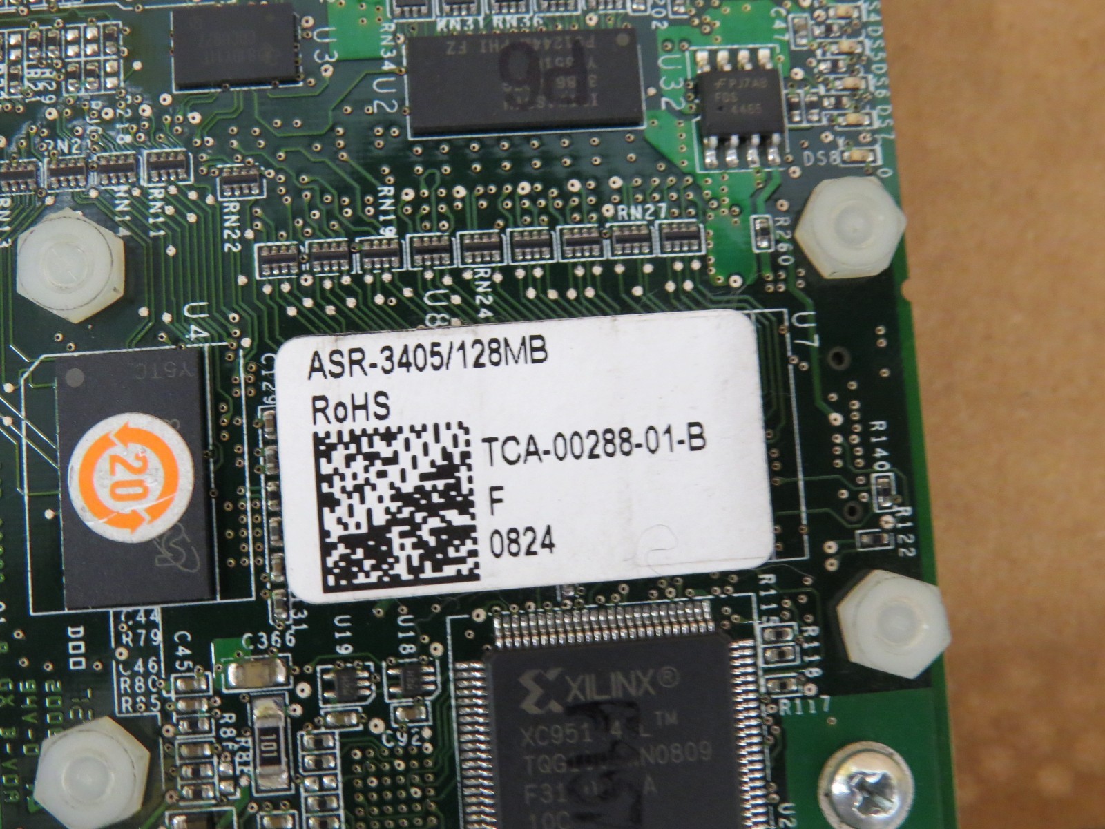 Adaptec ASR-3405/128MB PCIe x4 SAS/SATA RAID Controller w/Connector Cable TESTED