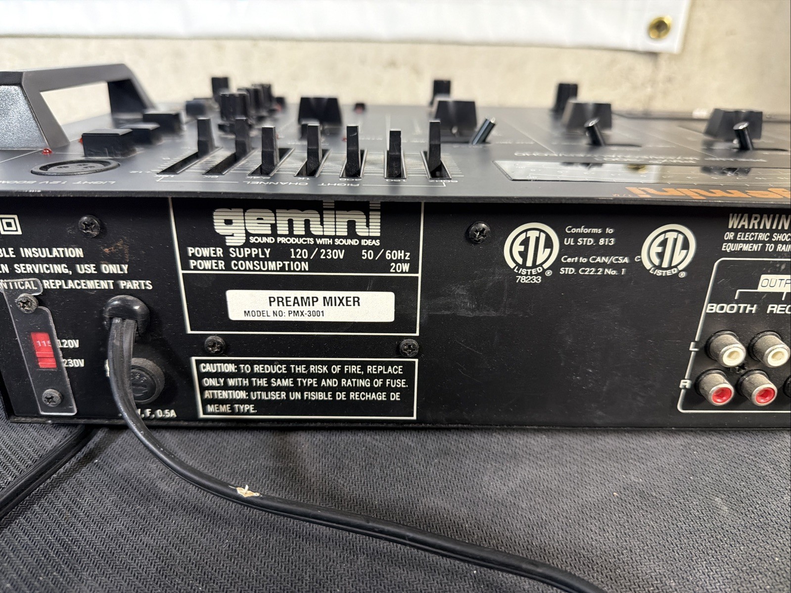 READ! Gemini PMX-3001 PREAMP MIXER EQUALIZER ECHO DJ Fast USA Ship! 3000 Echo