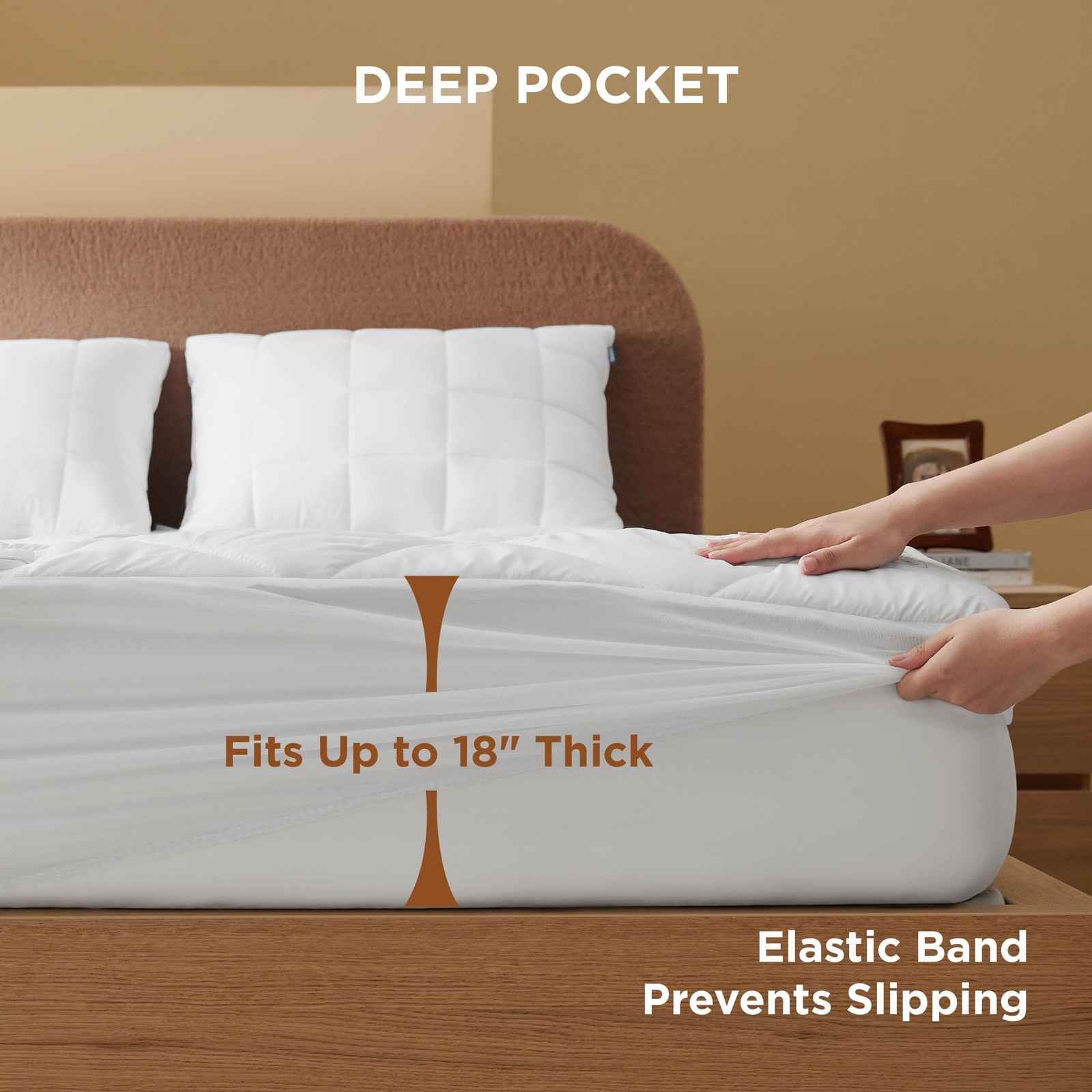 Bedsure Heated Mattress Pad Twin - Bed Warmer with Twin, White - Brushed