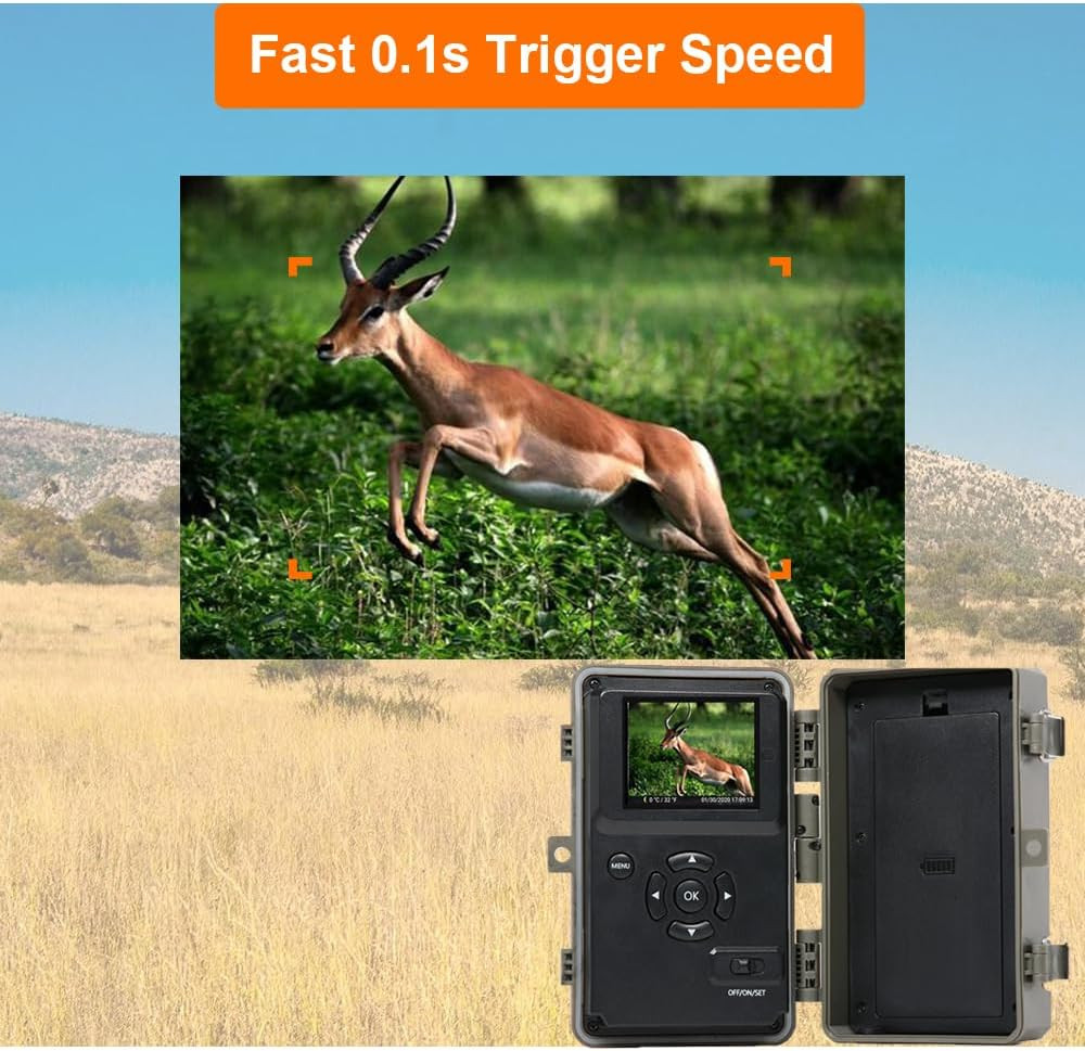 Gardepro A3S Trail Camera (Non-Cellular, Non-Wifi), 64MP Photo & 1296P HD Video,
