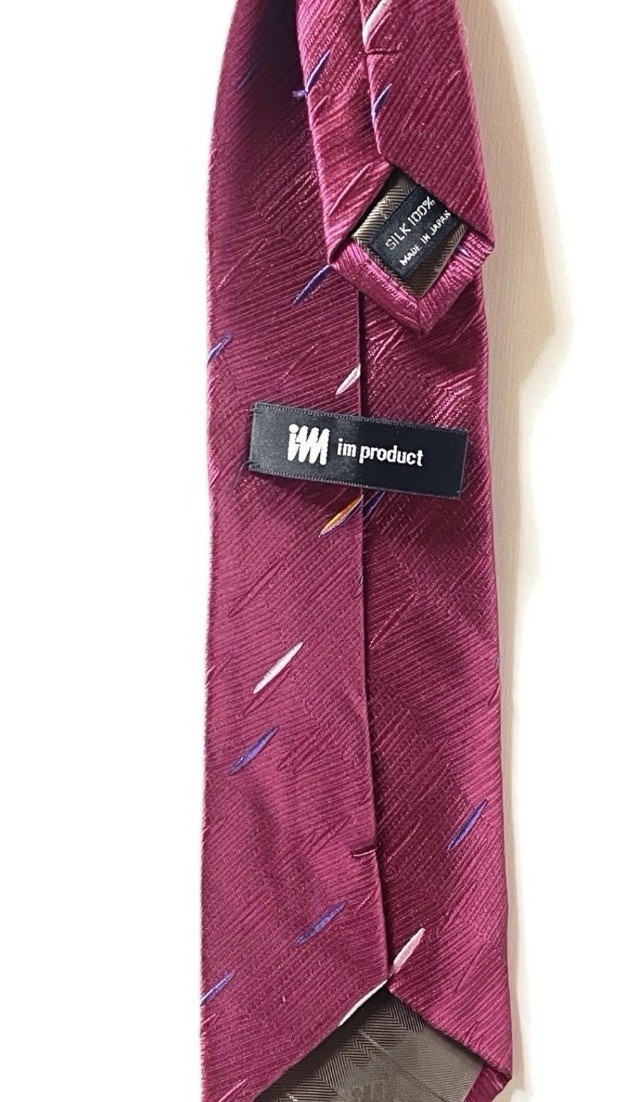 ① Issey Miyake Red Striped Tie