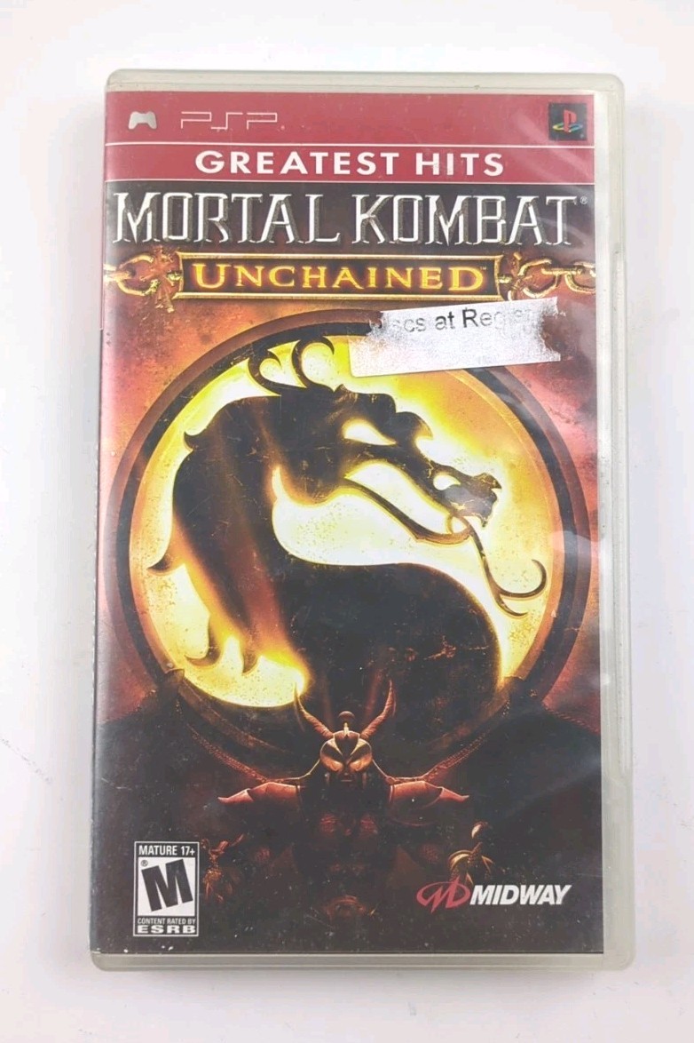 Mortal Kombat Unchained PSP CASE AND MANUAL ONLY NO GAME Greatest Hits Authentic