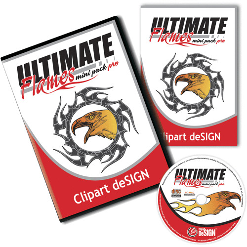FLAMES CLIPART-VINYL CUTTER PLOTTER IMAGES-VECTOR CLIP ART GRAPHICS CD