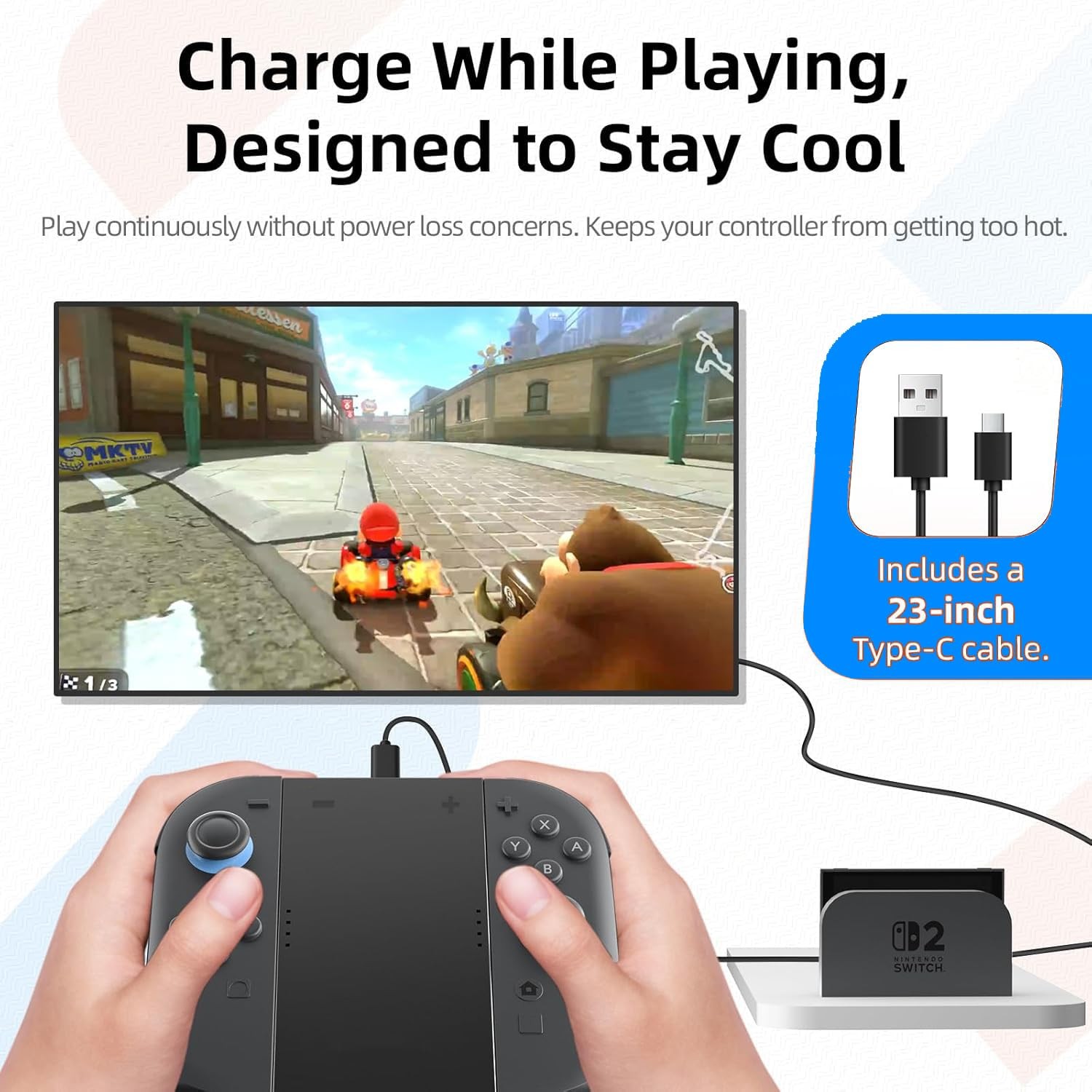 GKEAPZA Switch 2 JoyCon Charging Grip