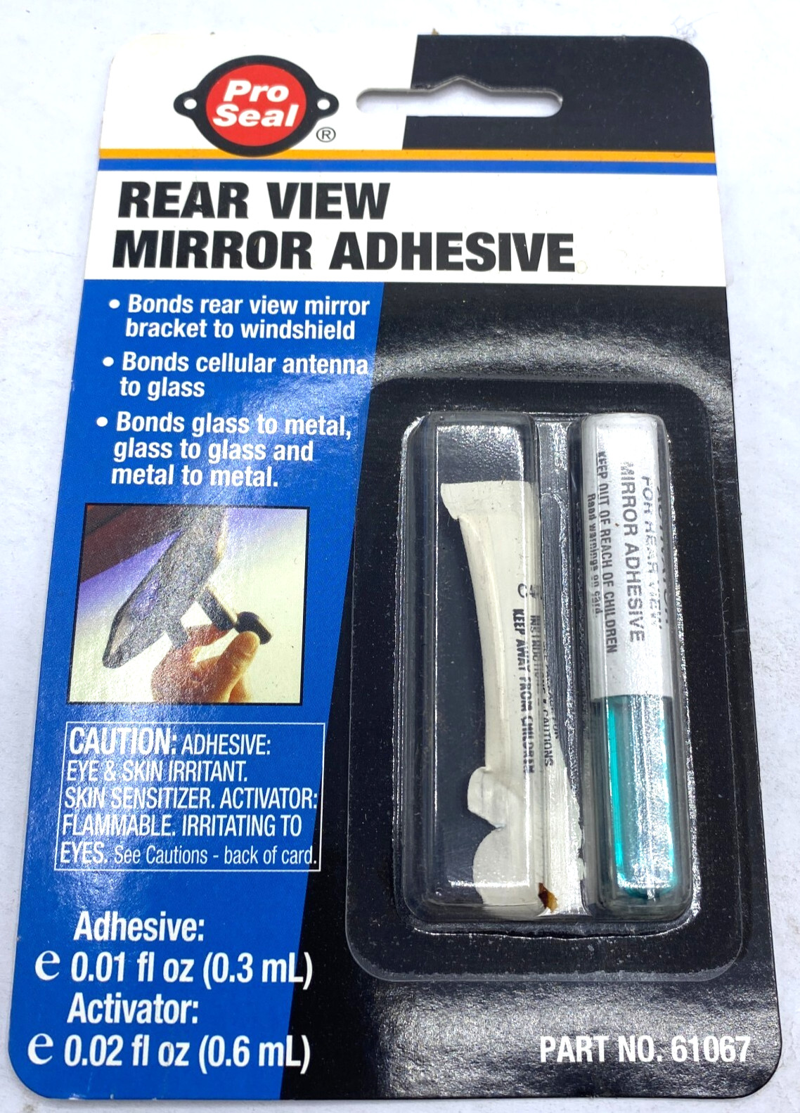3 PCS PRO SEAL 61067 Instant Adhesive Rear View Mirror Adhesive Glue 0.01/0.02fl