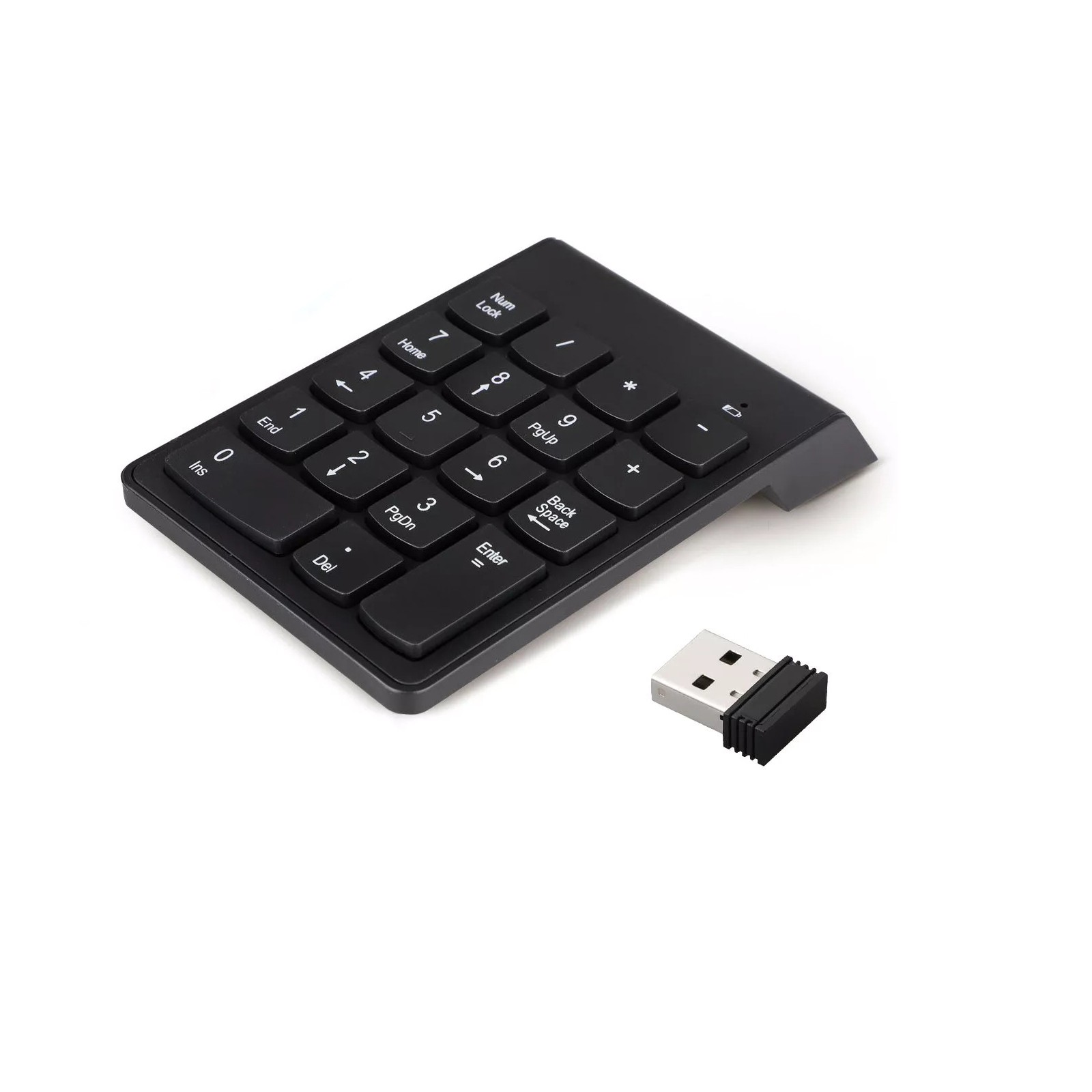 18-Key 2.4GHz Wireless USB Number Keyboard Silent Typing Ergonomic Design NEW