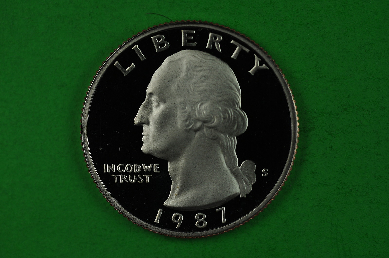 1987-S Deep Cameo Washington GEM Proof  US Quarter