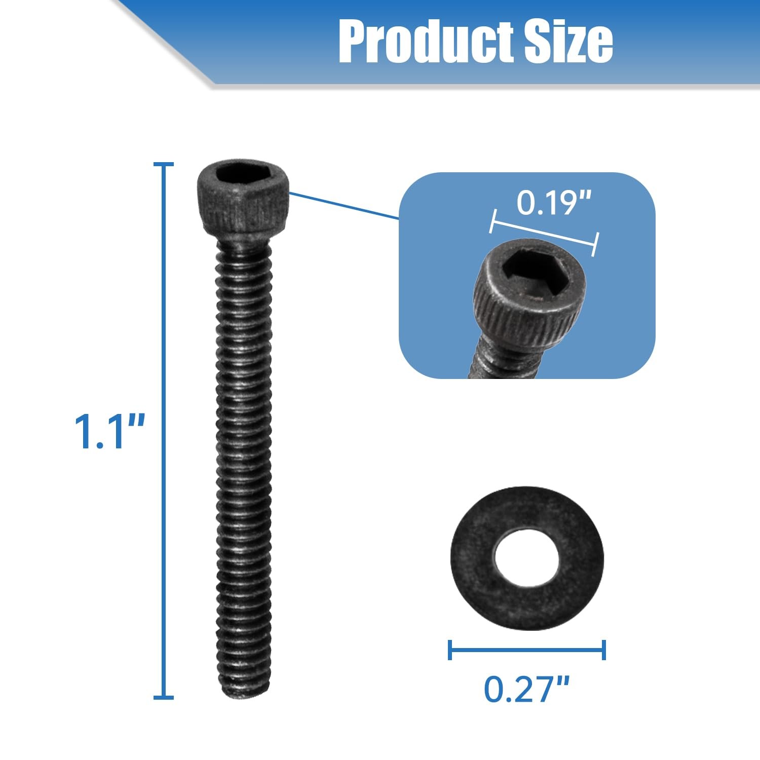 Screw Kit Replacement for StreamLight TLR7, 7A, 7 SUB, 8, 8A, 9, 10, black