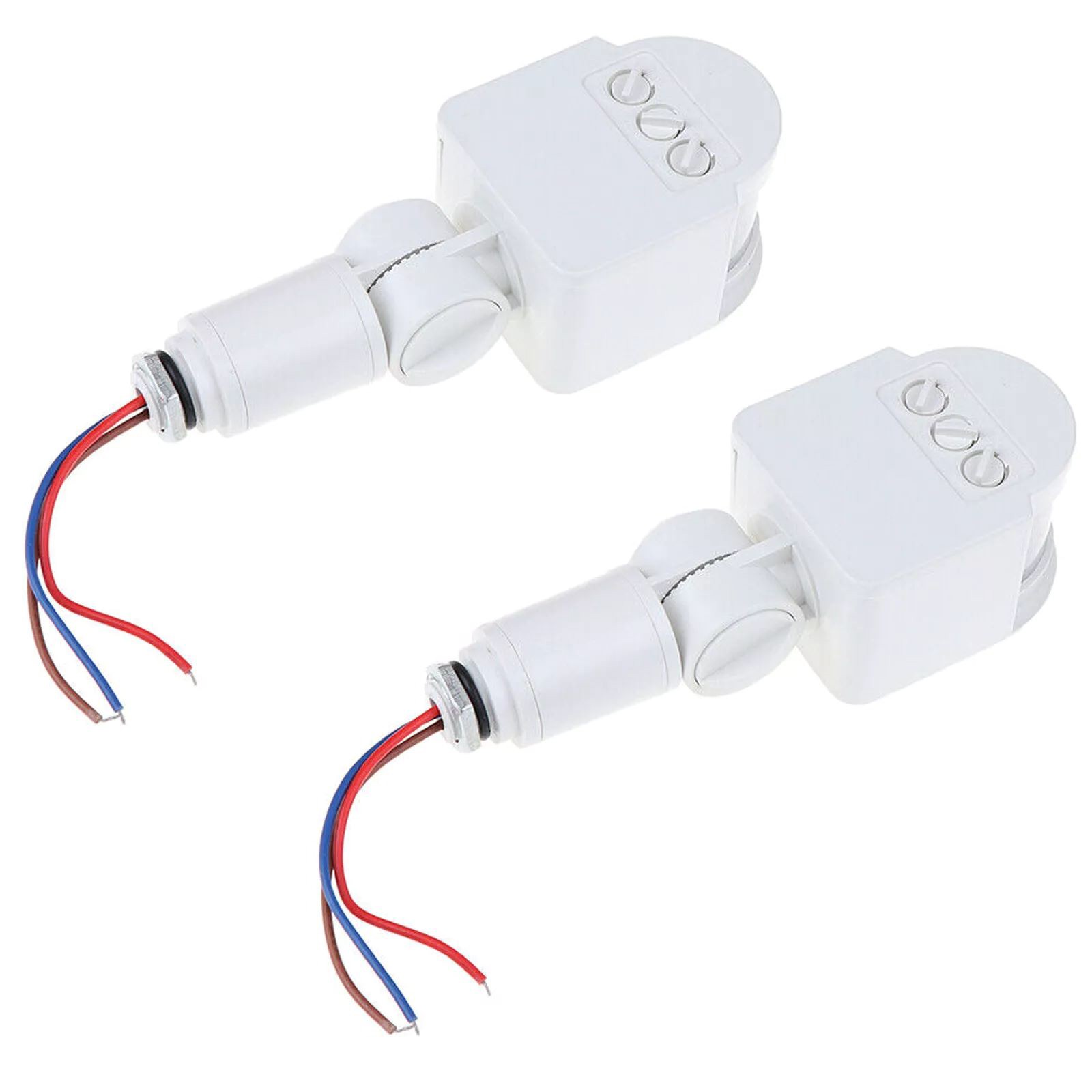 2pcs PIR Motion Sensor Switch Wall Light Switch Delay Time: 5s~8min (Adjustable)