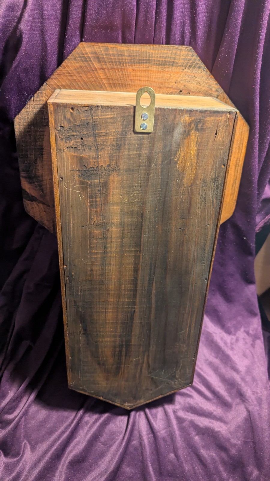VINTAGE SOLID OAK REGULATOR KEY WIND WALL CLOCK