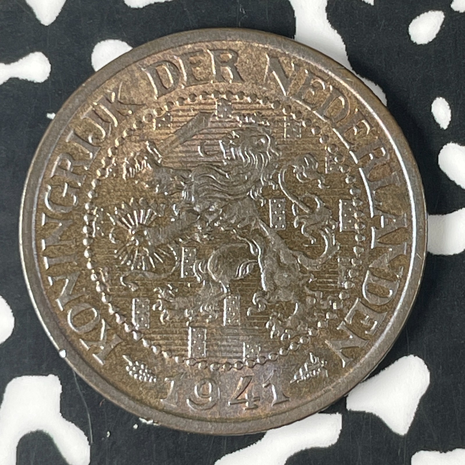 1941 Netherlands 1 Cent Lot#F0510 High Grade! Beautiful! KM#152