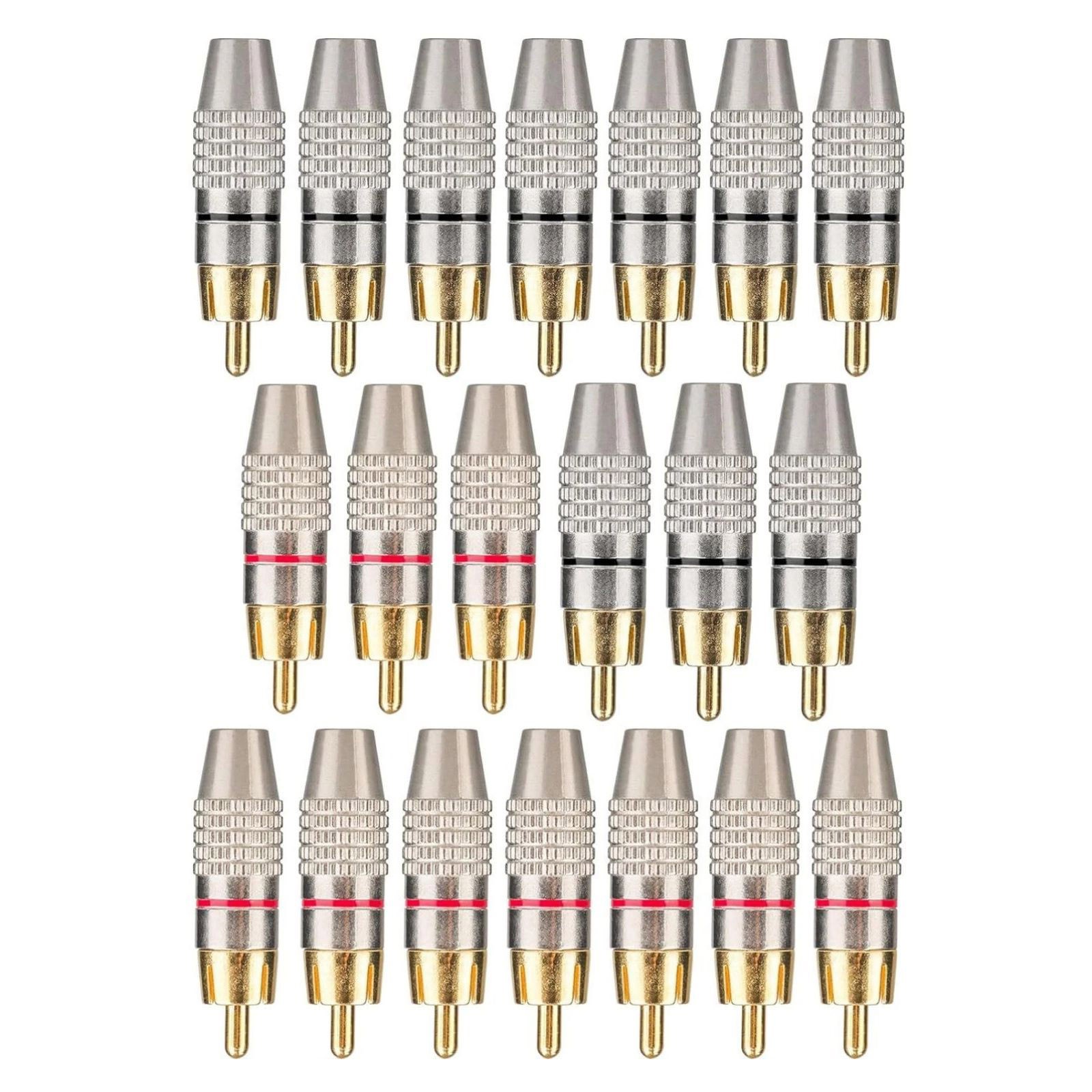 Anti-corrosion RCA male plug Audio Video Cable Adapter Connector Speaker
