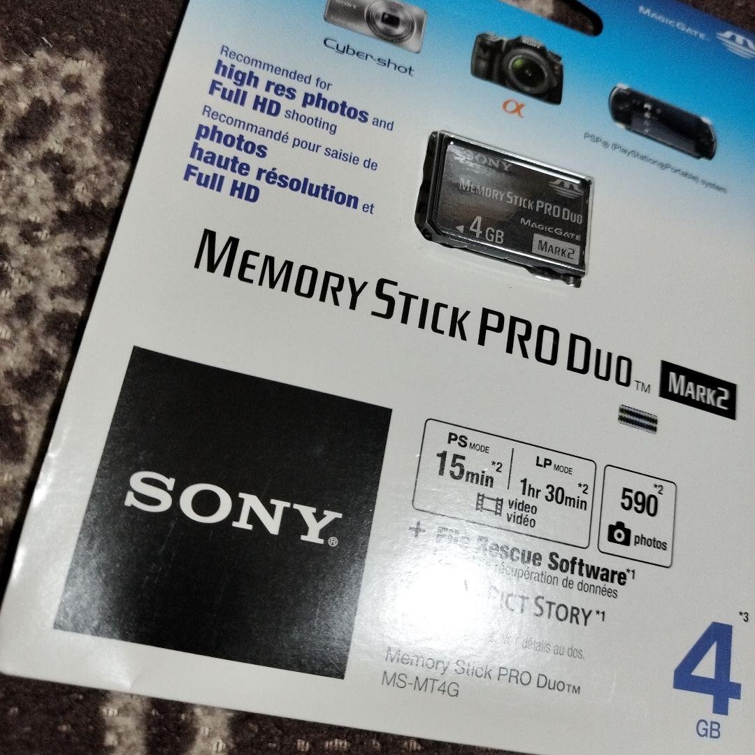 Sony Memory Stick Pro Duo 4GB Mark2 MagicGate New Sealed Japan
