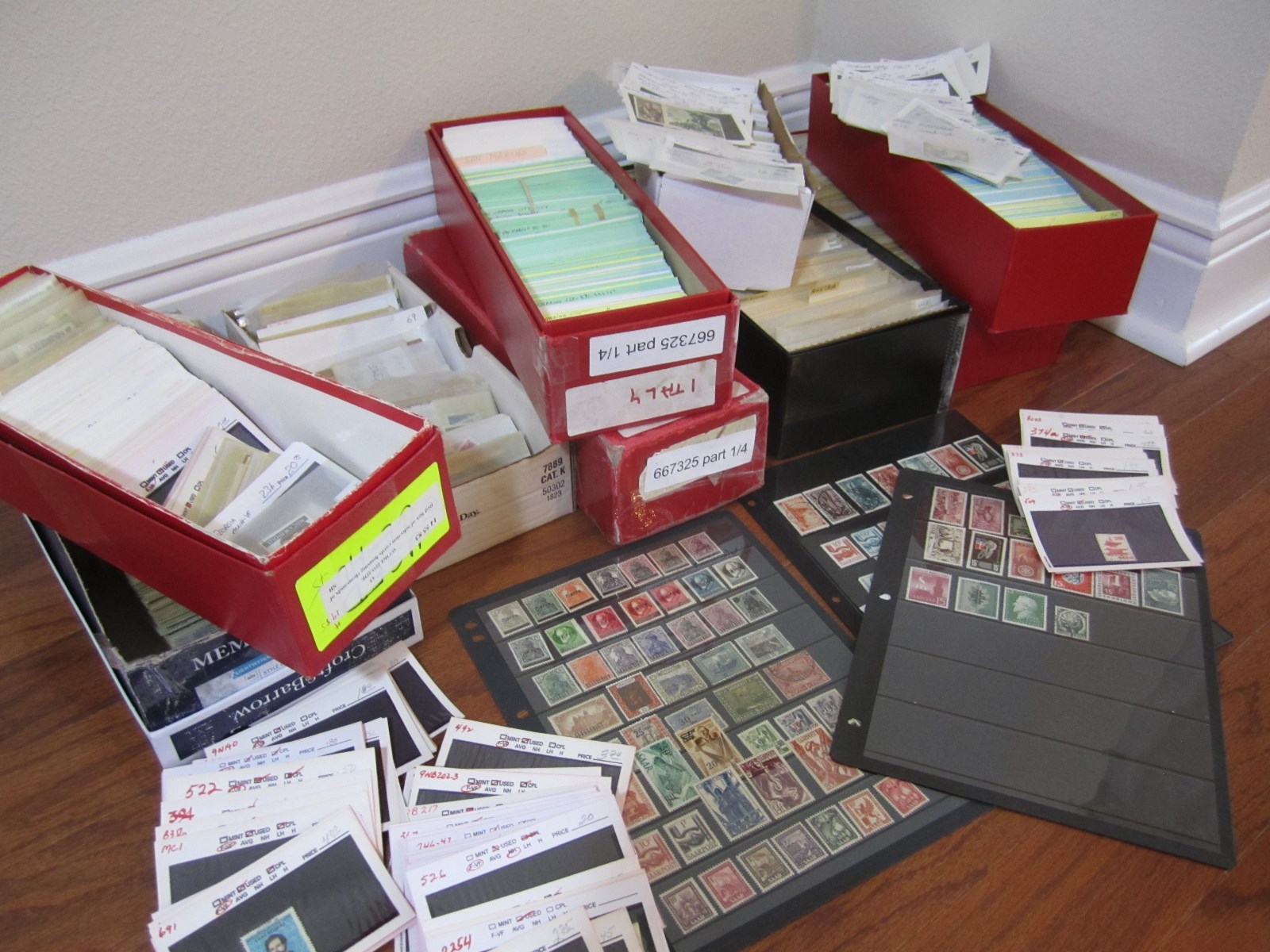 $  150.00  Catalog of mint and used  WORLDWIDE  stamps - TIME 2 QUIT ,MANY SETS