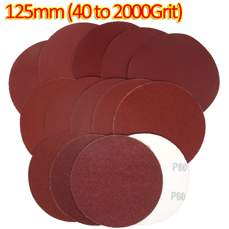 125mm Dia Sanding Disc Precision Polishing Sandpaper 5 Inch 40 to 2000 Grit