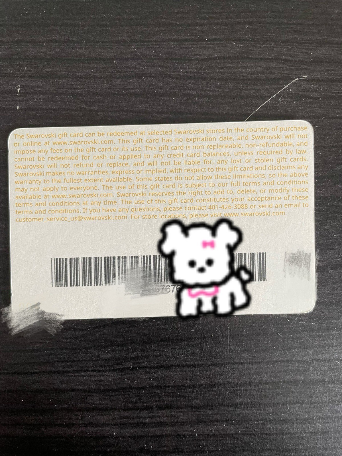 Swarovski $97.64 Gift Card