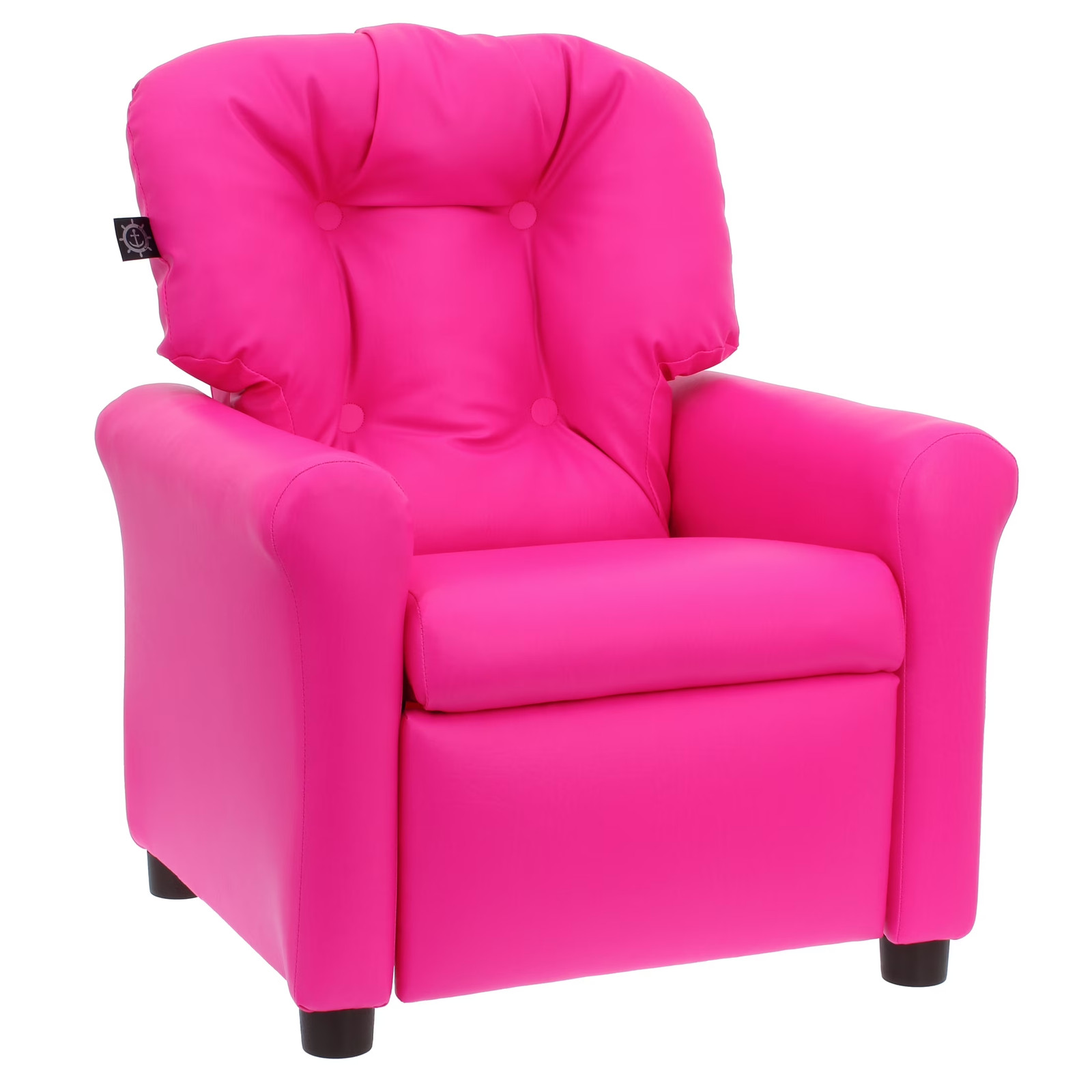 Traditional Kids Microfiber Recliner Chair Reading Book Seat Faux Leather Pink