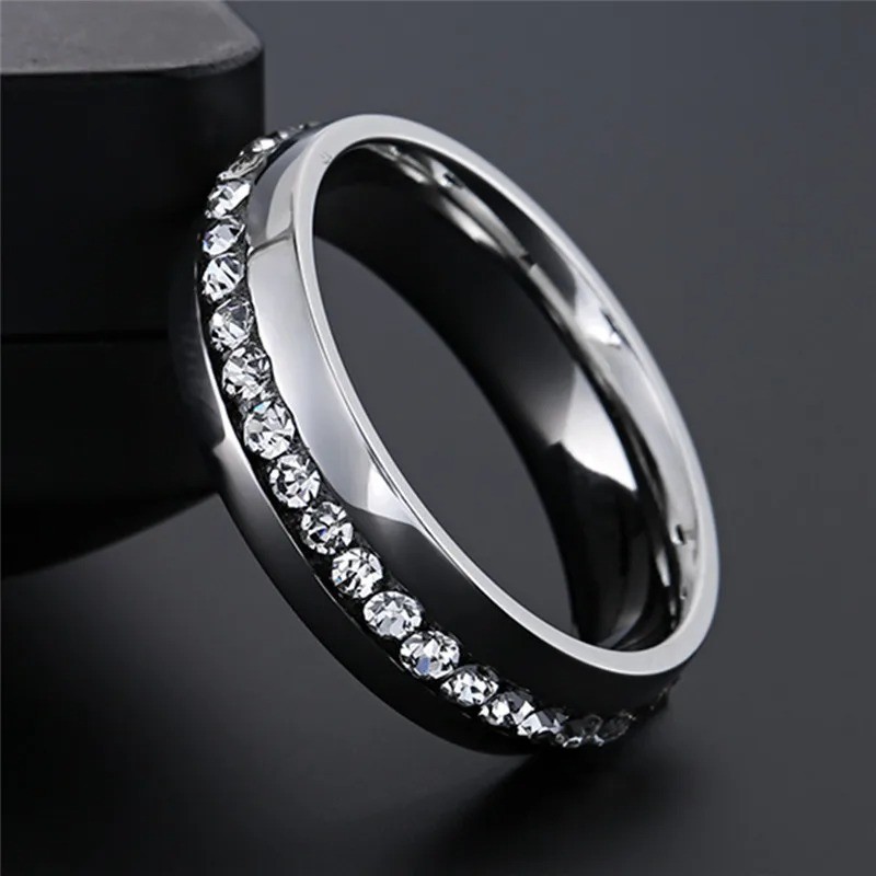 Silver Plated Ring Women's Mens Jewelry Titanium Rings Wedding Lab-Created