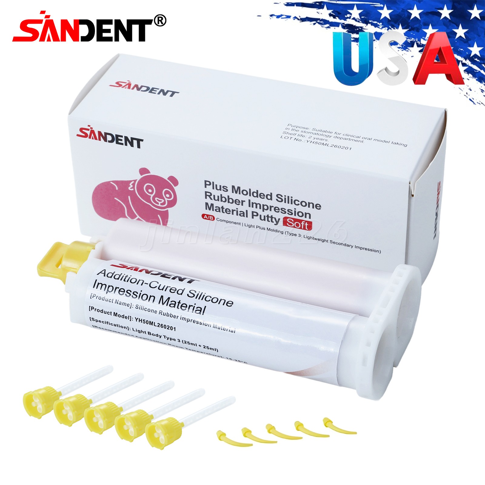 Lighht / Medium / Heavy / Injection & Fast Set Impression Material 50mL+Tip