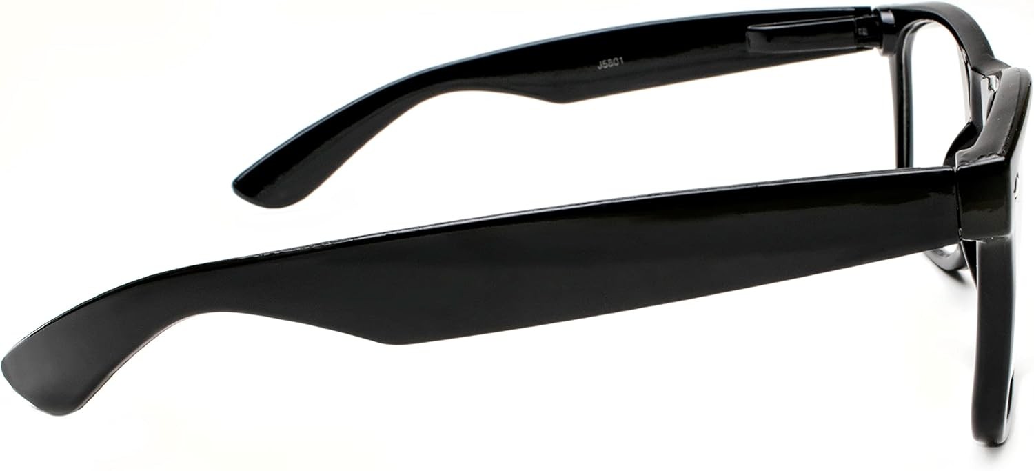 Kangaroo Black Fake Glasses - Classic Hipster Frames - Retro Clear...