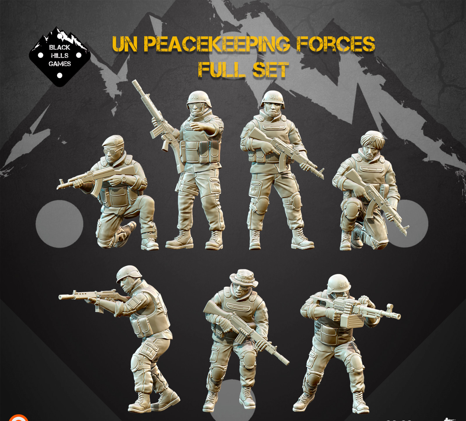 Black Hills Games Modern Miniatures UN Peacekeeping Forces Spectre Operations 3D