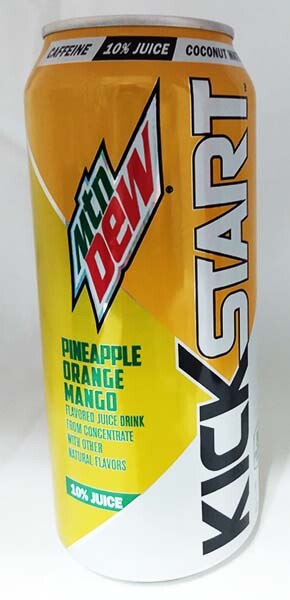 Mountain Dew Pineapple Orange Mango Kickstart (2025) Caffeine NEW FULL 16oz Can