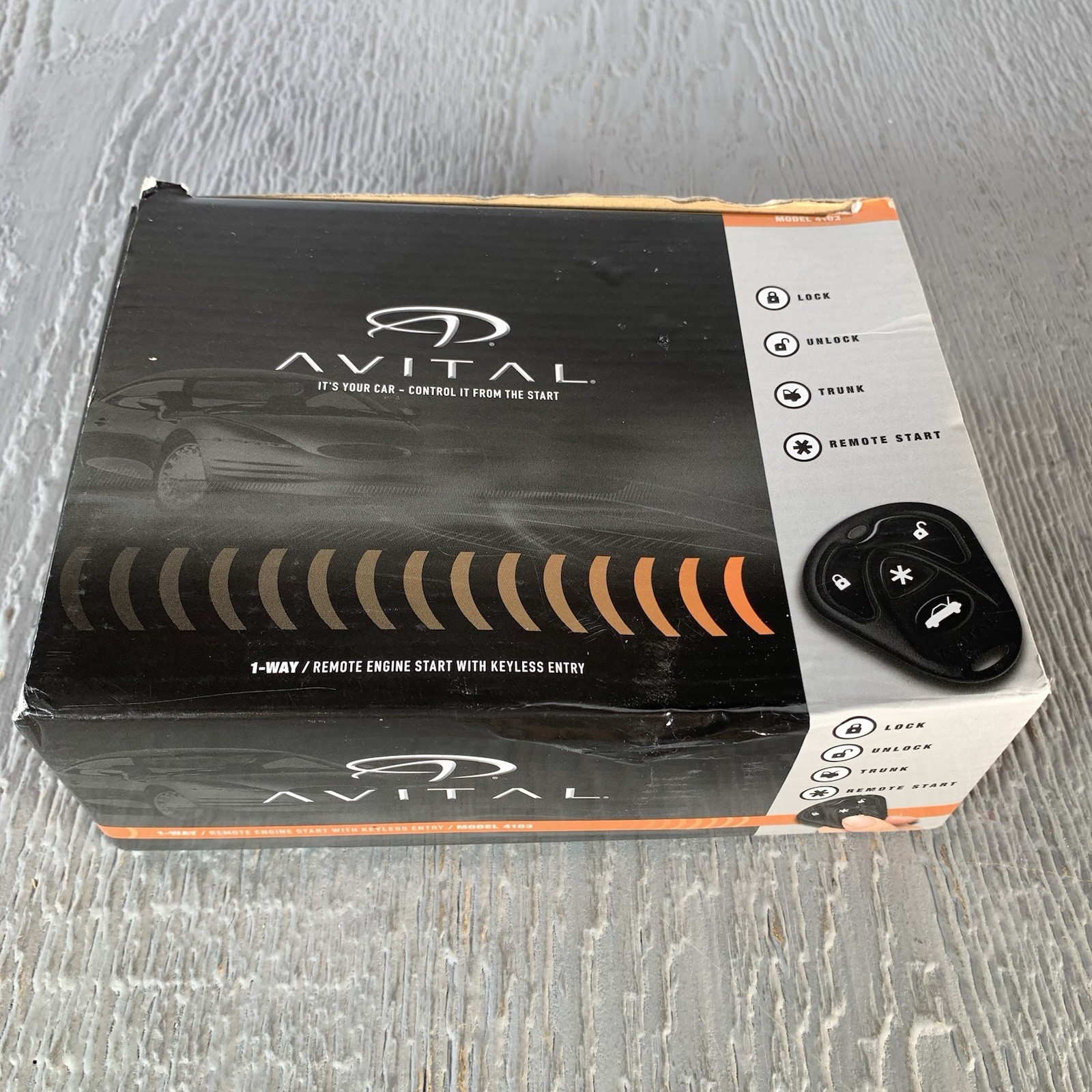 Avital Model 4103 1-Way Remote Engine Start With Keyless Entry, 2 Remotes