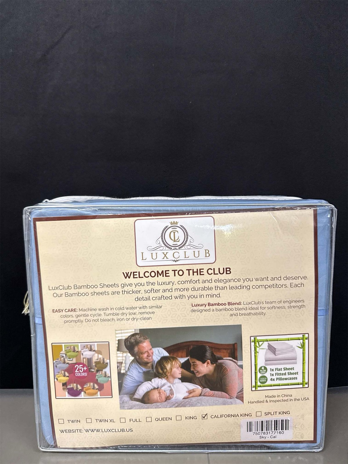 LuxClub 6 PC California King Sheet Set, Deep Pockets Wrinkle Free Cooling Bed Sh