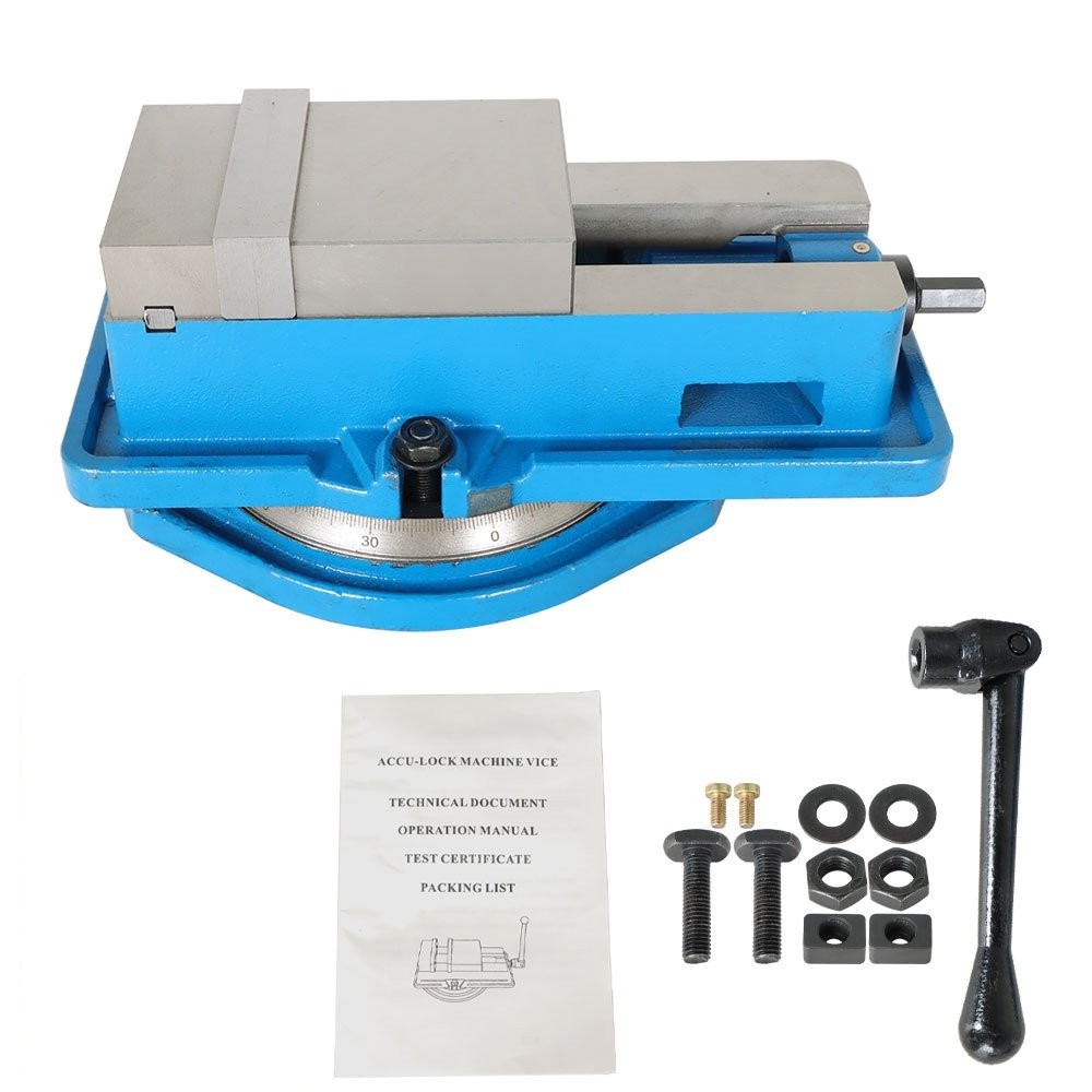 Precision 4'' Lockdown Vise CNC Milling Machine Bench Clamp With 360 Swivel Base