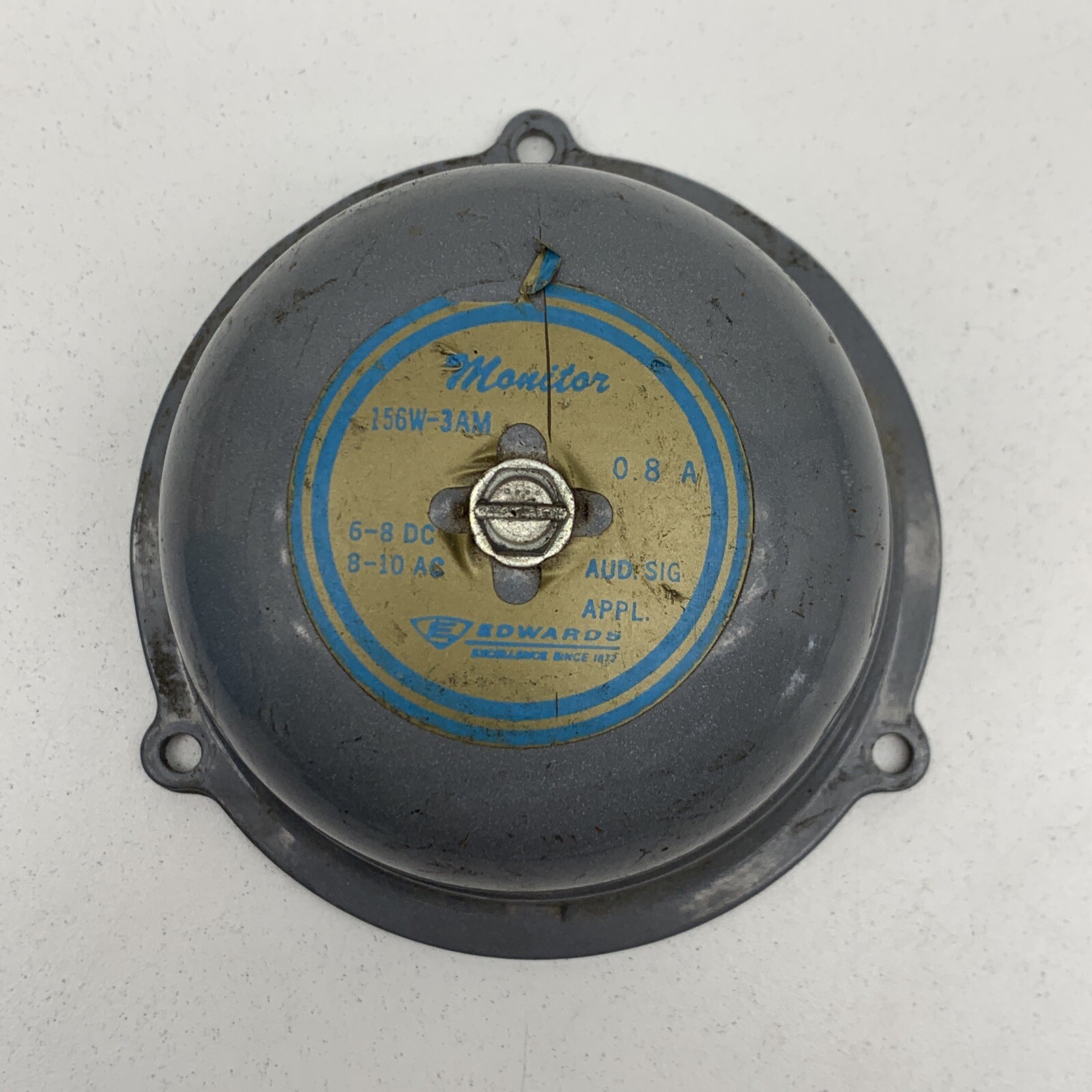 Edwards 156W-3AM Monitor 3" Audible Signal Bell, 6-8 VDC, 8-10 VAC, Gray
