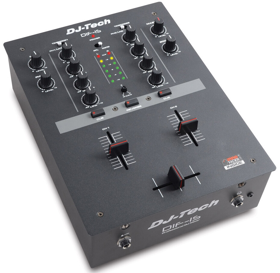 DJ-Tech DIF-1S 2-Channel Scratch Mixer With 3-Band Equalizer And InnoFADER