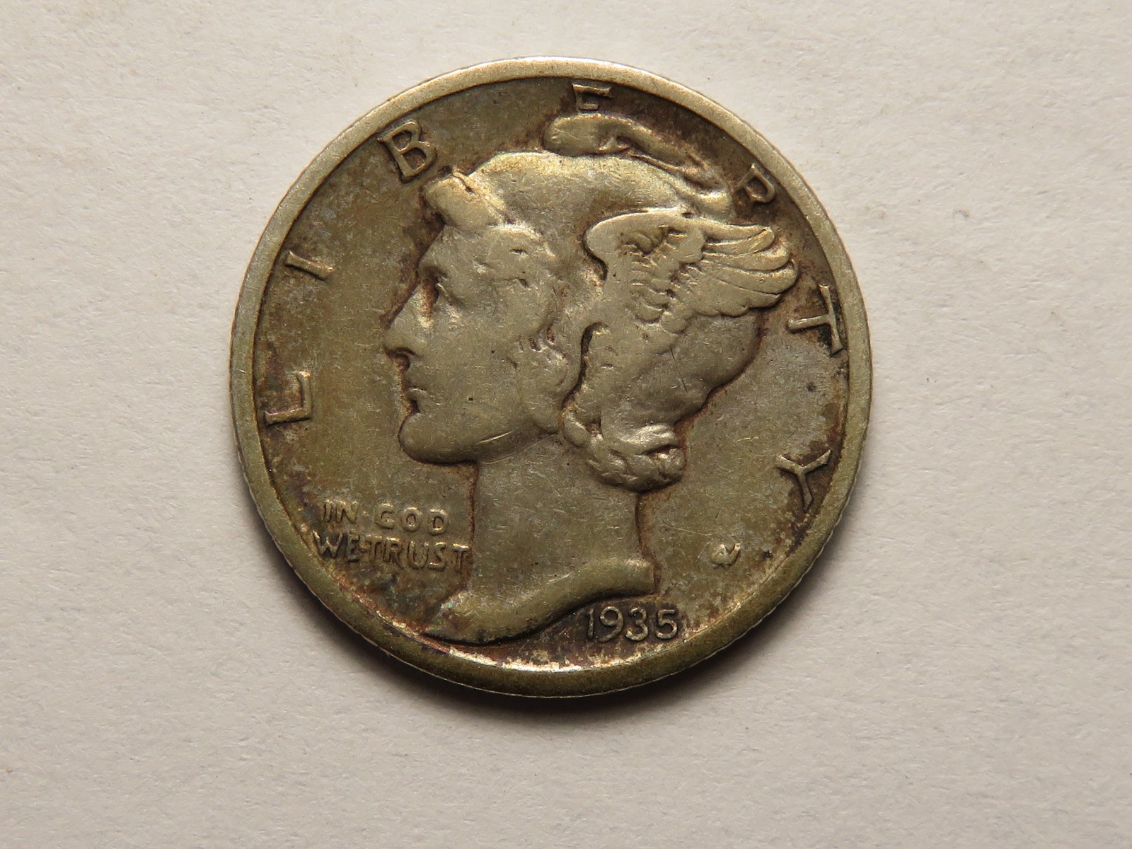 1935-S Mercury Dime, XF