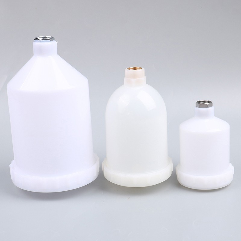 Plastic Spray Paint Pot Sprayer Cup Air Gravity Feed Fastmover Thread Connec QH