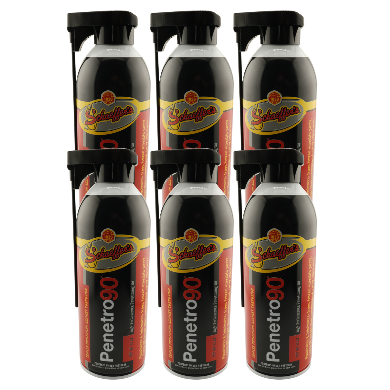 Schaeffer's 0190-011 Penetro 90 Penetrating Oil Spray 13oz Aerosol - Pack of 6