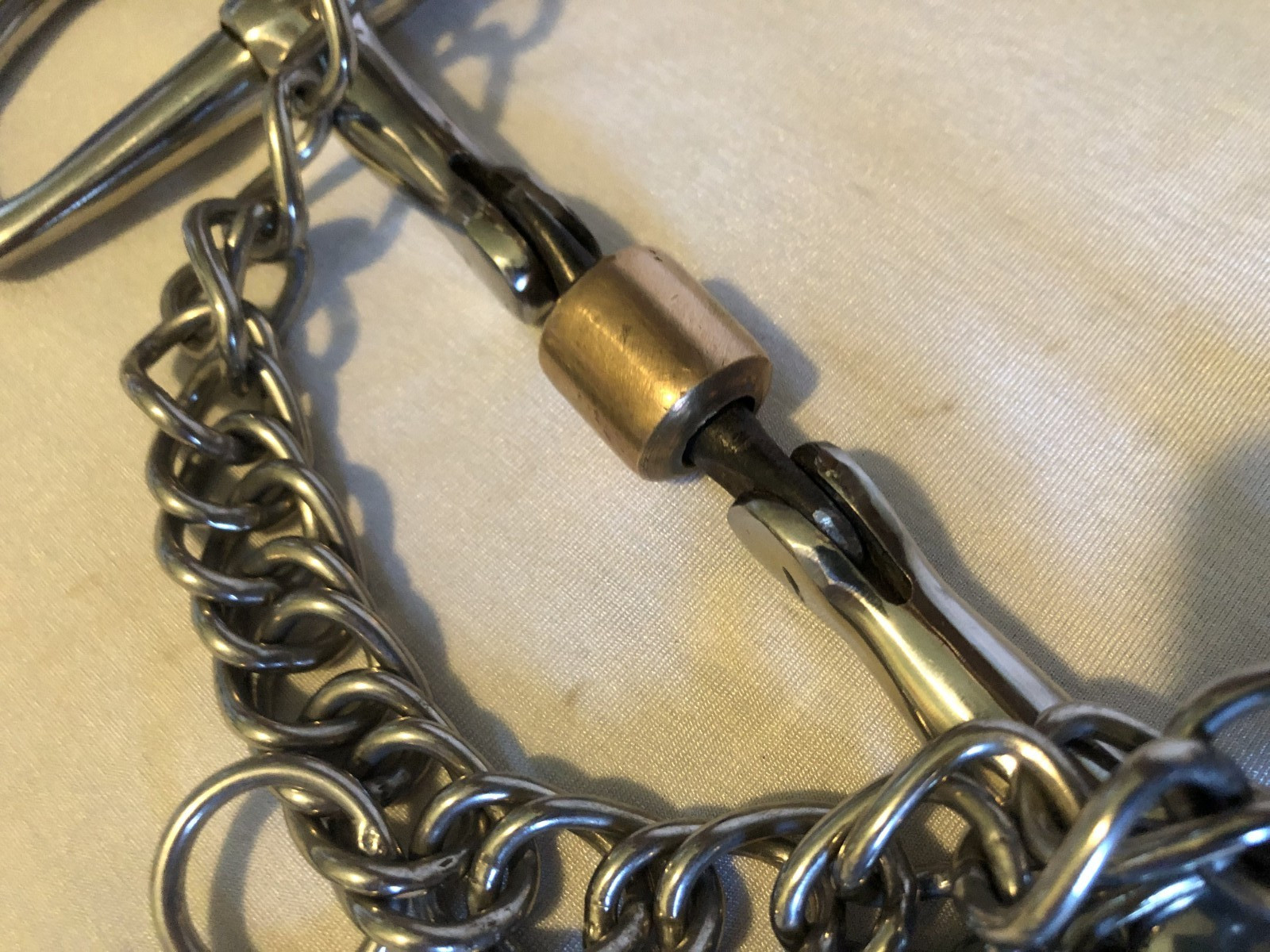 5" Kimberwick Bit with HINGED Copper roller and curb chain