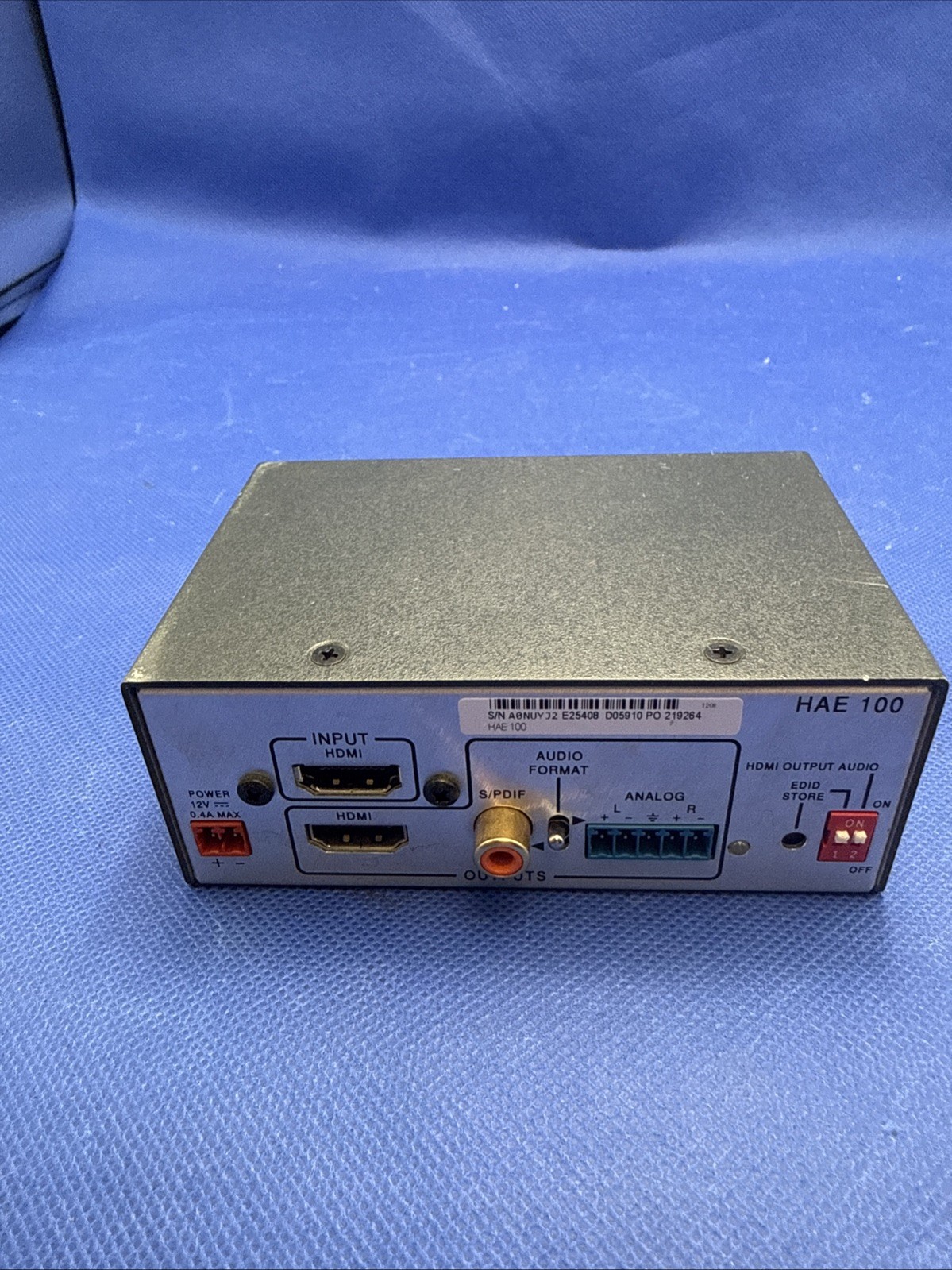 Extron HAE 100 HDMI Audio Extractor no power adapter
