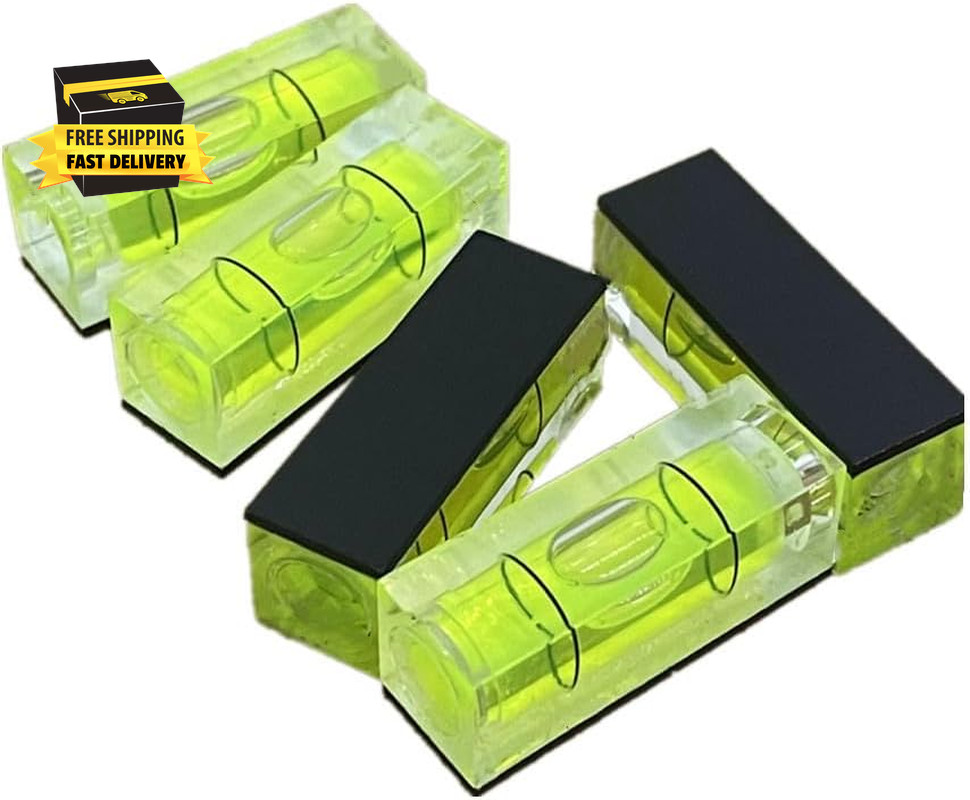 5Pcs Magnetic Small Bubble Levels 29X10X12Mm Mini Square Bubble Spirit Level Mea