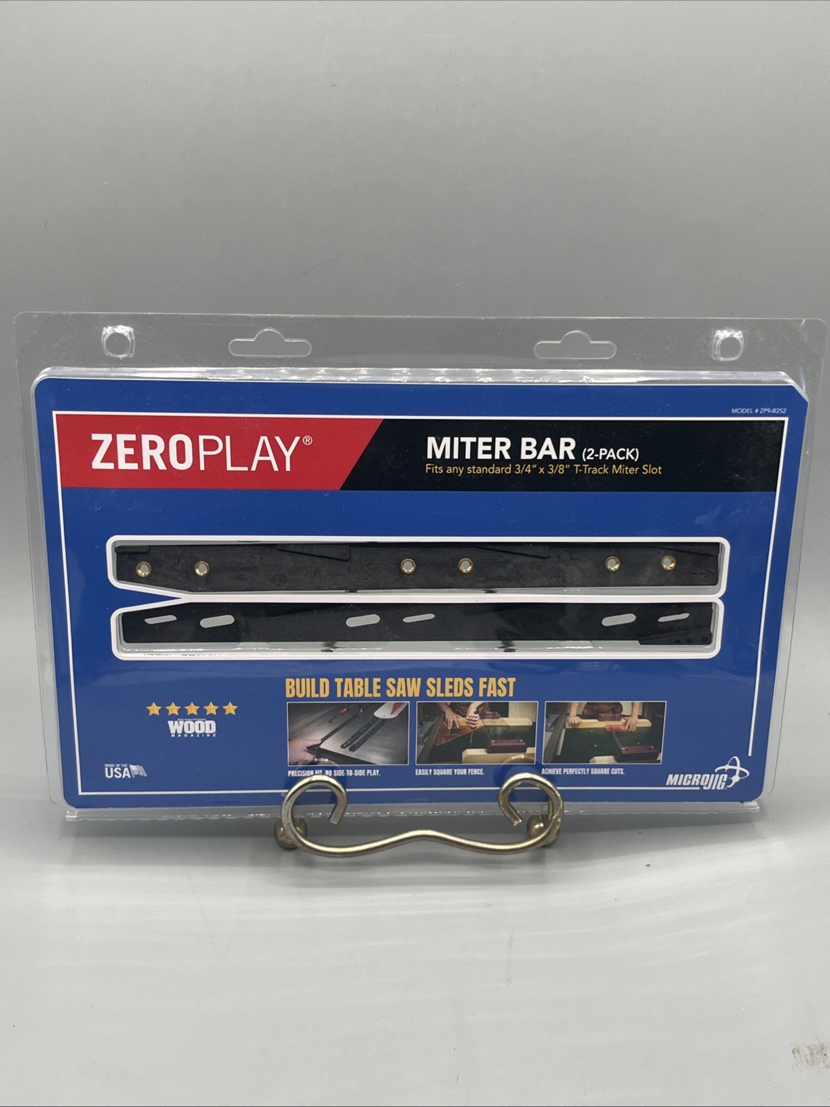 MICROJIG ZEROPLAY MITER BAR (2-Pack) - 3/4"x3/8” T-Track Miter Slot NEW!!!
