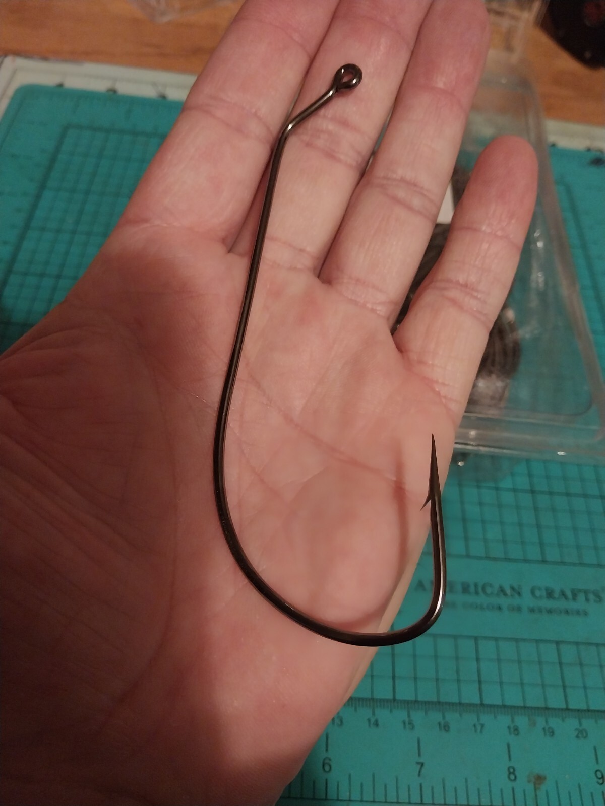 Nos Worm Jig Hooks 50 Hooks Nib 12/0 Nice New