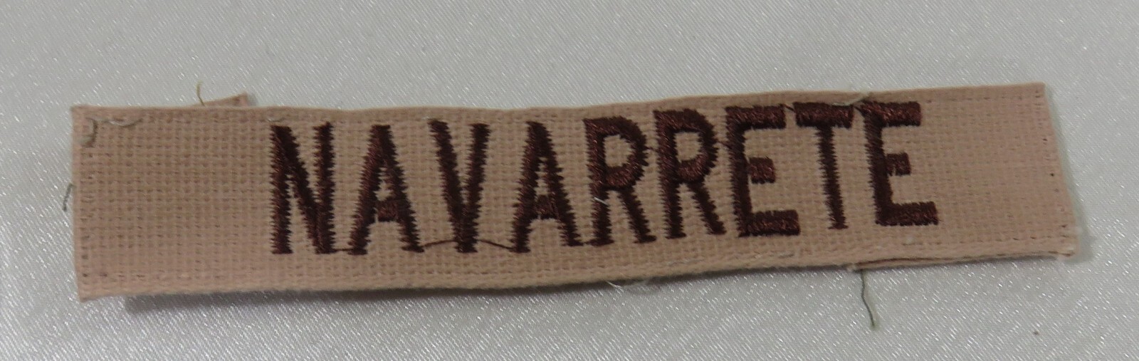 United States Army Name Patch NAVARRETE  3-5/8” X 1-5/8”