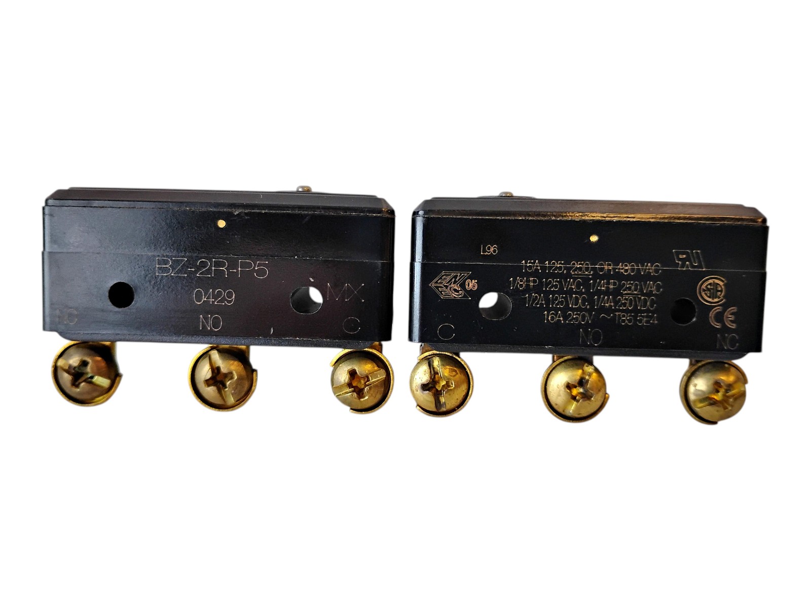 Micro Switch BZ-2R-P4 480 V AC 250 V DC 15 A Basic Switch