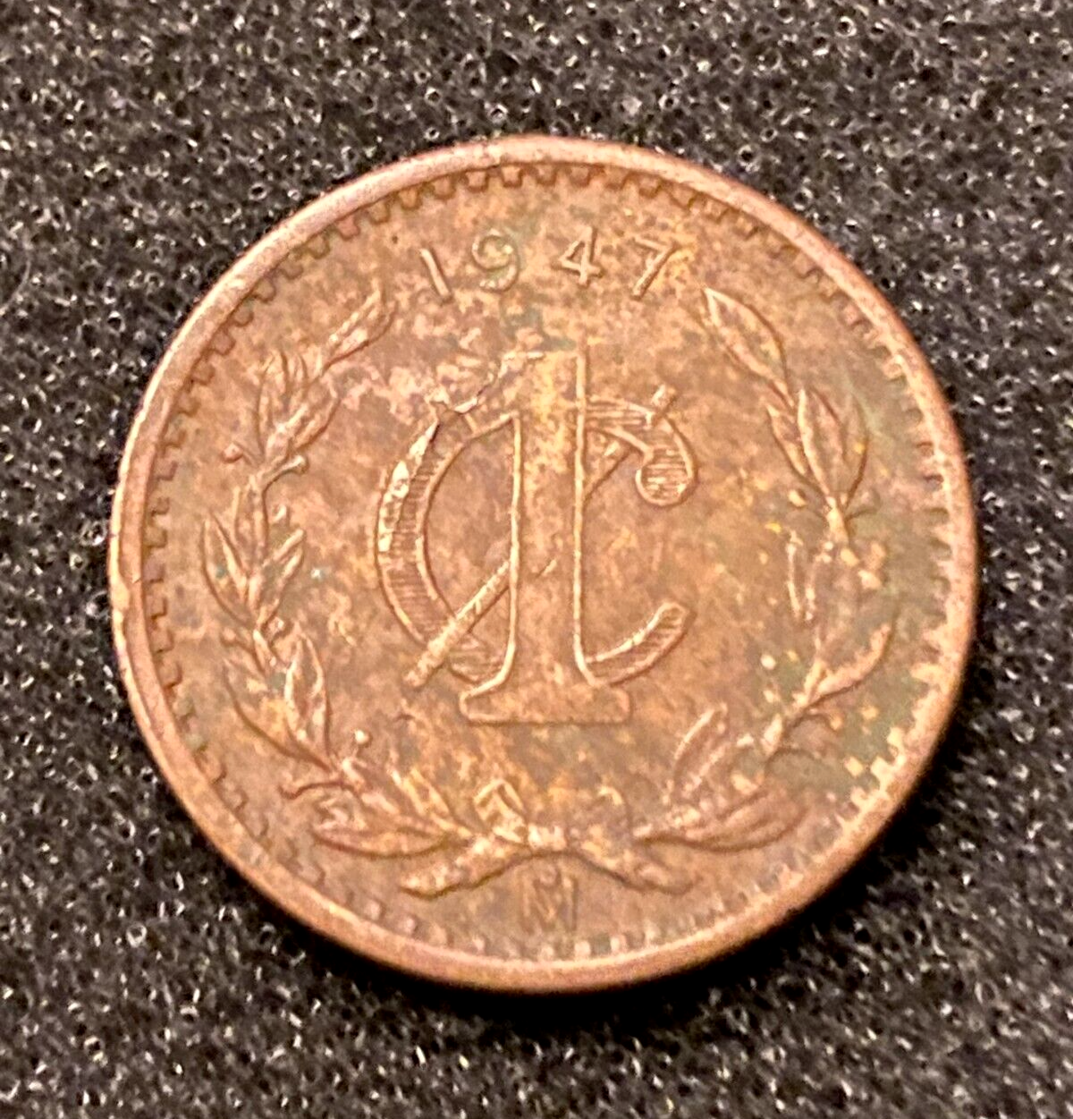Bronze 1 Centavo Mexico 1947