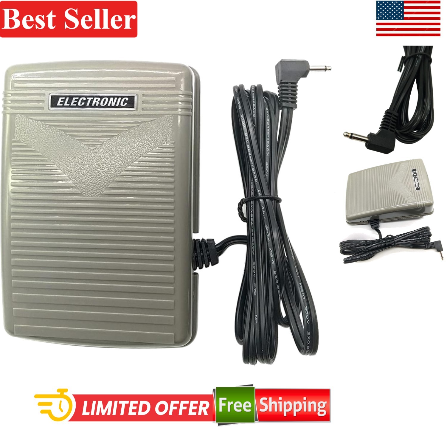 Reliable Black Foot Control Pedal for Singer, Viking, and Huskystar Models