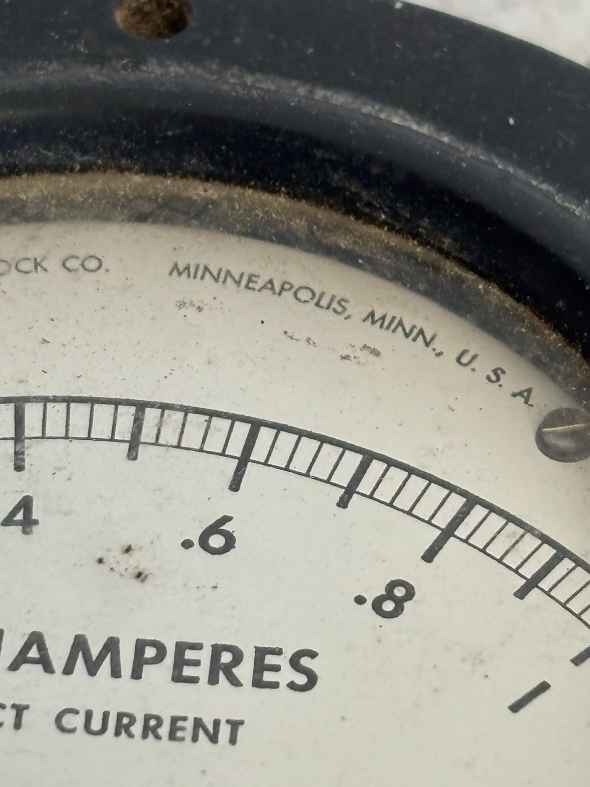 Vintage O.B. McClintock 0-1 mA DC Milliammeter Round Panel Meter Untested